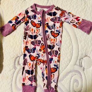 Little Sleepies Purple Butterfly Kids One Piece